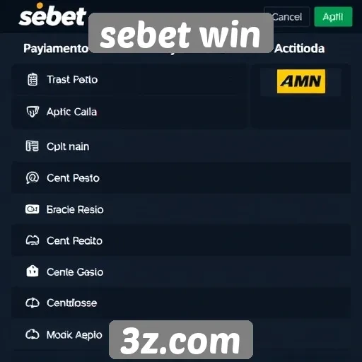 Explorando os métodos de pagamento no sebet win